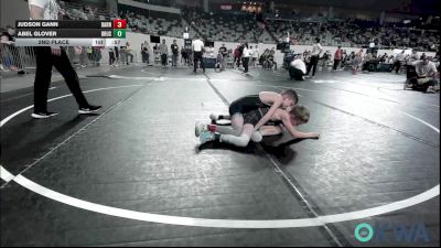 76 lbs 2nd Place - Judson Gann, Barnsdall Youth Wrestling vs Abel Glover, Brushy Wrestling Club
