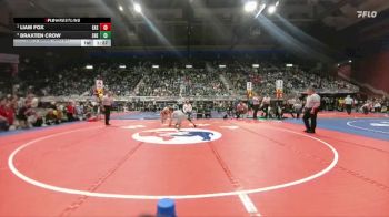4A-157 lbs 1st Place Match - Liam Fox, Cheyenne East vs Braxten Crow, Sheridan