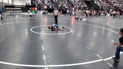 49 lbs Semifinal - Waylon Horning, Tri-State Grapplers vs Carson Peterson, Grandview Wolves Wrestling Clu