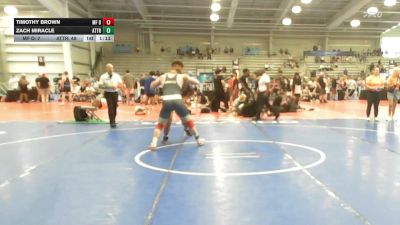 195 lbs Round Of 64 - Timothy Brown, MF Dynasty Black - HSB vs Zach Miracle, Attrition Wrestling Gold - HSB