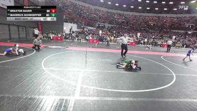 51 lbs Cons. Round 2 - Braxton Bauer, MES Wrestling vs Maverick Schroepfer, Melrose-Mindoro
