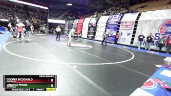 135 Class 1 lbs Cons. Round 2 - Virginia Myers, Smithville vs Cooper Mcdonald, Sherwood