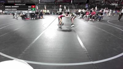 91 lbs Consolation - Abigail Barrett, Caldwell vs Amelia Konta, North Hunterdon