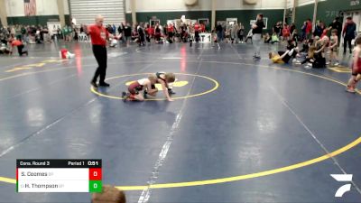 55 lbs Cons. Round 3 - Holden Thompson, Gretna Youth Wrestling vs Samuel Coomes, Madison