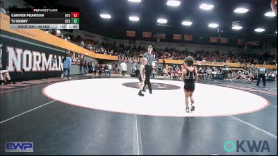 49 lbs Quarterfinal - Carver Pearson, Hinton Takedown Club vs TJ Henry, Comanche Takedown Club