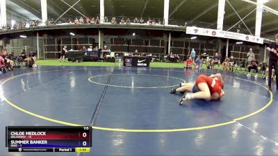 115 lbs Placement Matches (8 Team) - Chloe Medlock, Oklahoma vs Summer Banker, Ohio
