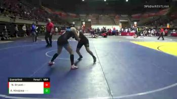 152 lbs Quarterfinal - Natalie Bryant, Beaumont`s Finest vs Audrie Hinojosa, Northview High School Wrestling