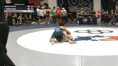 55 kg Cons. Sub-rd Of 32 - Isaiah Tuttle, Nebraska Wrestling Academy vs Pedro Pena, Arizona