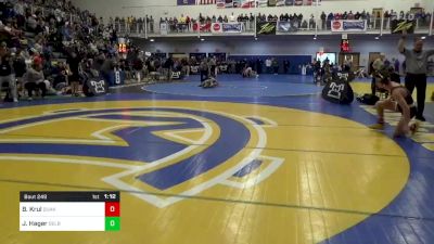 127 lbs R-32 - Brandon Krul, Quaker Valley vs John Hager, Delbarton-NJ