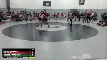 215 lbs Cons. Round 1 - Sammy Thompson, Montgomery Bell Academy vs Jonah Holcomb, Collierville