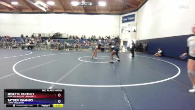 160 lbs 3rd Place Match - Josette Partney, Missouri Baptist University vs Taydem Khamjoi, Texas Wesleyan