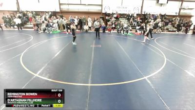 100 lbs Champ. Round 2 - D`Artagnan Fillmore, Wasatch Wrestling Club vs Remington Bowen, Team Prestige