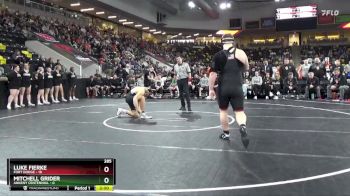 285 lbs Quarterfinal - Luke Fierke, Fort Dodge vs Mitchell Grider, Ankeny Centennial