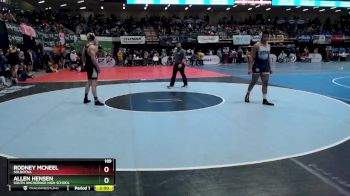 189 lbs Quarterfinal - Rodney McNeel, Soldotna vs Allen Hensen, South Anchorage High School