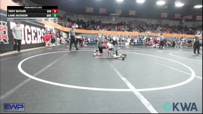 100 lbs Quarterfinal - Troy Butler, Weatherford Youth Wrestling vs Lane Jackson, Darko Valley Wolf Pack