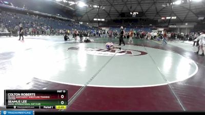 87 lbs 1st Place Match - Colton Roberts, Inland Northwest Wrestling Training Center vs Seamus Lee, Askeo International Mat Club