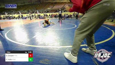 75 lbs Final - Gage Cooper, Fitness Fight Factory Wrestling Club vs Colter Hale, Powerhouse Wrestling Academy