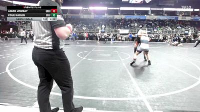 138 lbs Semifinal - Aidan Lindsay, Ground Zero WC vs Cole Karlin, Beatrice WC