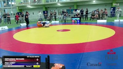 75kg 1st Place Match - Zephaniah Richard, Crank Wrestling vs Max Sabey, Spartan WC