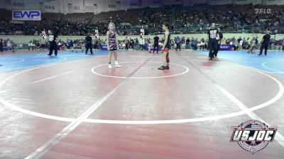 81 lbs Quarterfinal - Jaidyn Wilson, Mustang Bronco Wrestling Club vs Harper Clinkenbeard, Comanche Takedown Club