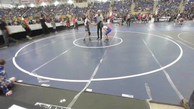 85 lbs Round Of 32 - Keaton Banks, Dove Creek vs Jakson Erlenbusch, Custer County