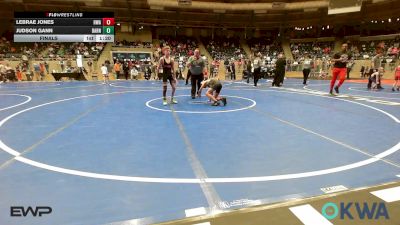 80 lbs Final - LEBRAE JONES, HURRICANE WRESTLING ACADEMY vs Judson Gann, Barnsdall Youth Wrestling