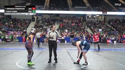 100 lbs Cons. Round 2 - AnnJessa Eisenhour, Scott City Takedown Club vs Haley Zabel, Garden City Wrestling Club