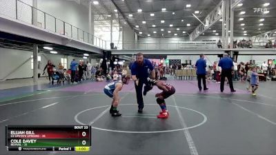 84 lbs Round 6 (8 Team) - Elijah Gill, U2 Upstate Uprising vs Cole Davey, Revival