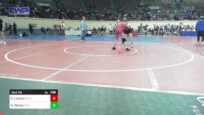 113 lbs Quarterfinal - Gabriella Lozano, McLoud vs Angelia Waren, Perry Girls Wrestling Club