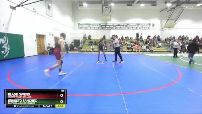 125 lbs Cons. Round 2 - Blade Owens, Victor Valley College vs Ernesto Sanchez, East Los Angeles College