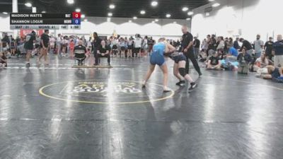 135 lbs Semifinal - Madison Watts, Mat Demon Girls Blue - GK12E vs Shannon Logue, MGW Savage Sisters - GK12E