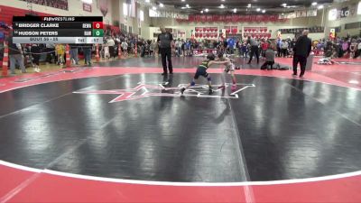 55 lbs Cons. Round 3 - Bridger Clarke, Berge Elite Wrestling Academy vs Hudson Peters, Robbinsdale Area Wrestling