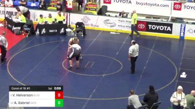 252 lbs Consi Of 16 #1 - Vaughn Helverson, Blue Mountain vs Andrew Gabriel, Gateway