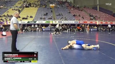 125 lbs Semis (4 Team) - Brayden Boyd, Corban University vs Garrett Johnson, Oklahoma City