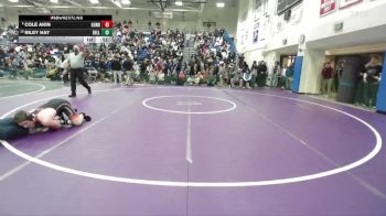 Boys 157 lbs Cons. Round 1 - Riley Hay, Bellarmine Boys vs Cole Akin, Gunn Boys