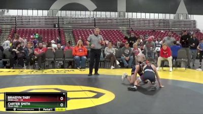 95 lbs Semis & 1st Wrestleback (8 Team) - Braidyn Taby, Rebellion vs Carter Smith, Team Ohio