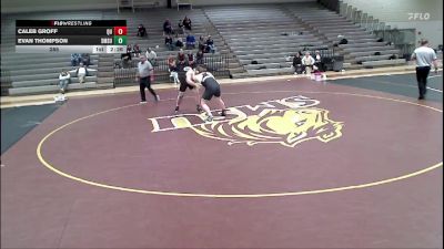 285 lbs Round 3 (6 Team) - Evan Thompson, Southwest Minnesota State vs Caleb Groff, Quincy