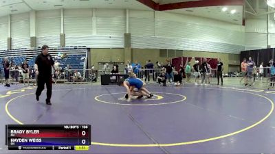 106 lbs Cons. Round 2 - Brady Byler, OH vs Hayden Weiss, OH