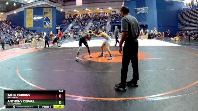 144 lbs Quarterfinal - Tahir Parkins, Nazareth vs Anthony Depaul, St Augustine