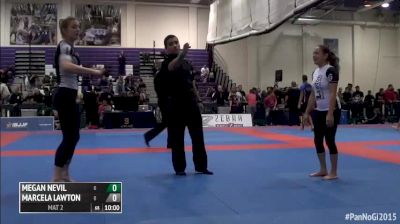 Megan Nevill vs Marcela Lawton 2015 IBJJF Pan No-Gi Championships