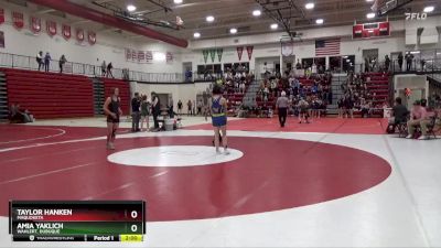 115 lbs Cons. Semi - Amia Yaklich, Wahlert, Dubuque vs Taylor Hanken, Maquoketa