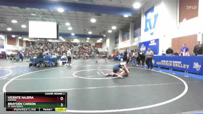 157 lbs Champ. Round 2 - Brayden Carson, St John Bosco vs Vicente Najera, Mayfair