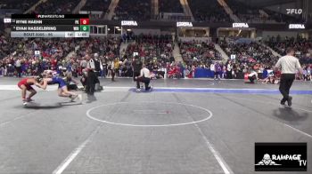 96 lbs 5th Place Match - Ryne Haehn, Plainville Kids vs Evan Hasselbring, Winfield
