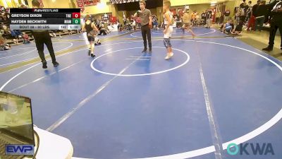 80 lbs Rr Rnd 5 - Greyson Dixon, Tiger Trained Wrestling vs Hayden Beckwith, Miami