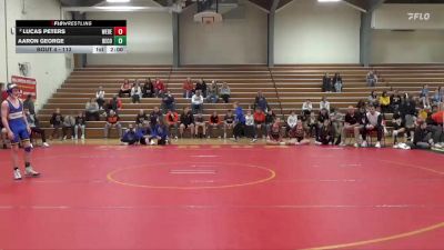 113 lbs Champ. Round 1 - Aaron George, Benton Community vs Lucas Peters, West Delaware, Manchester