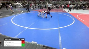 78 lbs Semifinal - Sam Forman, Team Tugman vs Rowan Robison, Black Fox Wrestling Academy