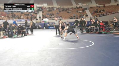 167-D1 Champ. Round 1 - Logan Lines, Gila Ridge High School vs Griffin Krzesinski, Highland High School