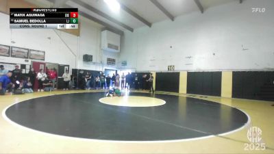 100 lbs Cons. Round 1 - Samuel Bedolla, La Joya vs Matix Aguinaga, Exeter