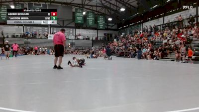 53-57 lbs Cons. Round 2 - Jaxton Moua, Brown Deer Jr Falcons vs Asher Schulte, Pardeeville Boys Club Youth Wr