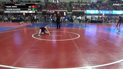 50 lbs Quarterfinal - Hazel White, Thermopolis Wrestling Club vs Helene Rolston, Kalispell Wrestling Club